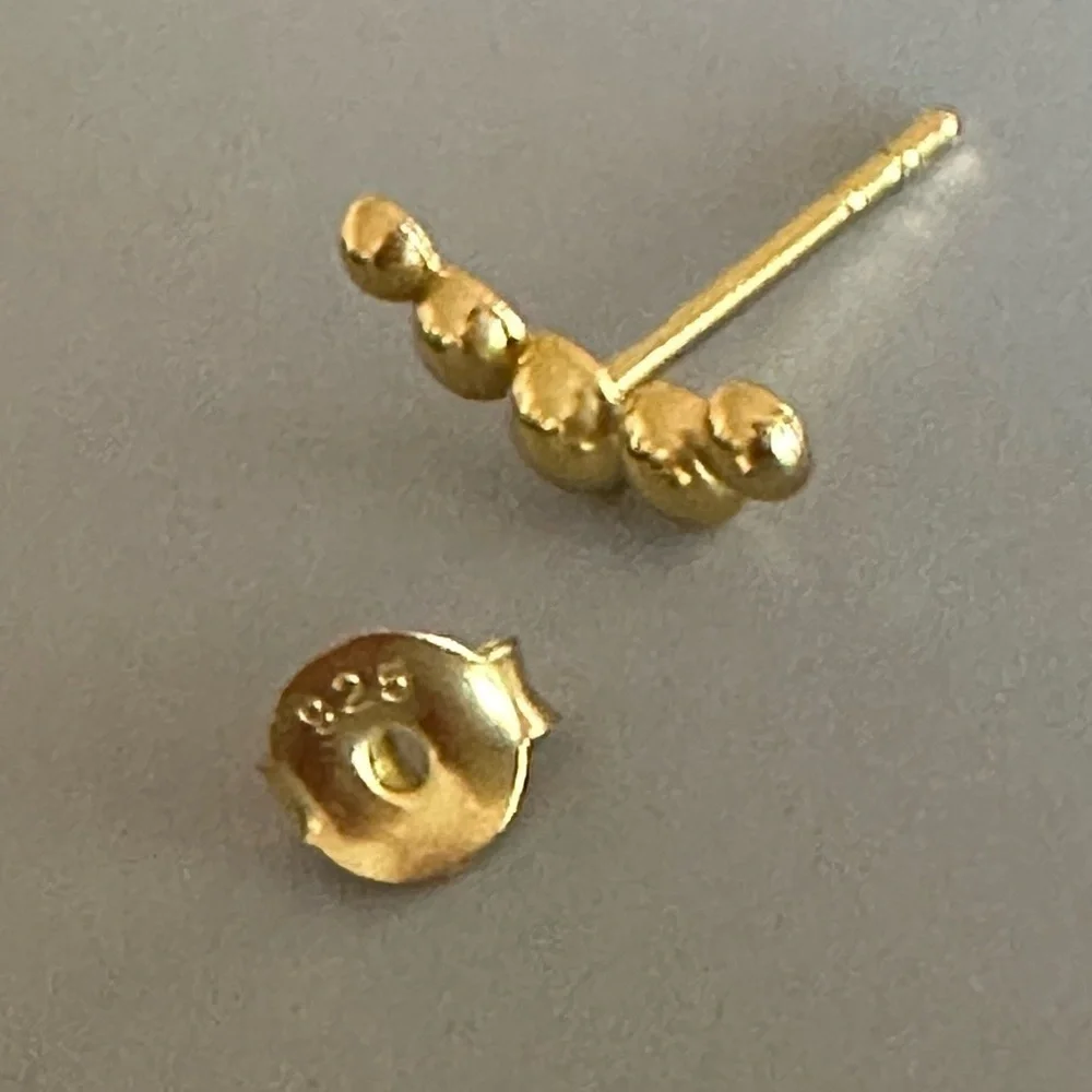 14k Gold Geometric Simple Stud Earrings